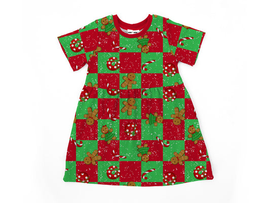 GINGERBREAD RED/GREEN - CHERIE DRESS